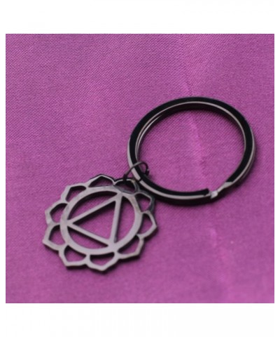 AA Mandala Jewelry Alcoholics Anonymous Keychain Recovery Sobriety Gift Black Keychain $9.71 Necklaces