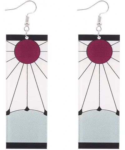 Tanjiro Earrings Hanafuda Tanjiro Cosplay Earrings Anime Jewelry Accessories $5.09 Earrings