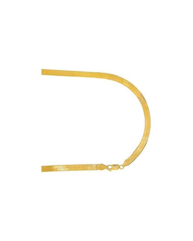 14k Solid Yellow Gold 5 mm Super Flexible Silky Imperial Herringbone Bracelet, Lobster Claw-7" 8 7.0 Inches $144.03 Bracelets