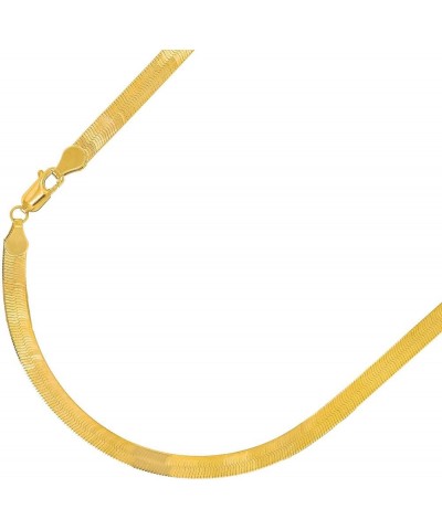 14k Solid Yellow Gold 5 mm Super Flexible Silky Imperial Herringbone Bracelet, Lobster Claw-7" 8 7.0 Inches $144.03 Bracelets