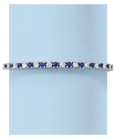 4.35 ct. t.w. Simulated Gemstone and 4.35 ct. t.w. CZ Tennis Bracelet in Sterling Silver Simulated Sapphire 8.5 Inches $39.52...