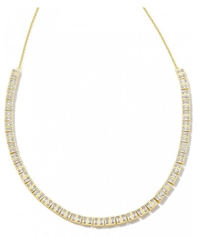 Gracie Tennis Necklace One Size Gold White Cz $33.99 Necklaces