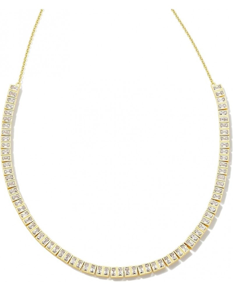 Gracie Tennis Necklace One Size Gold White Cz $33.99 Necklaces