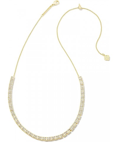 Gracie Tennis Necklace One Size Gold White Cz $33.99 Necklaces