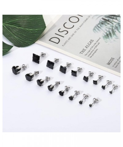 Stainless Steel Stud Earrings for Men Hypoallergenic Earrings Cross Earrings Unisex Punk Earrings Inlaid Cubic Zirconia Men E...