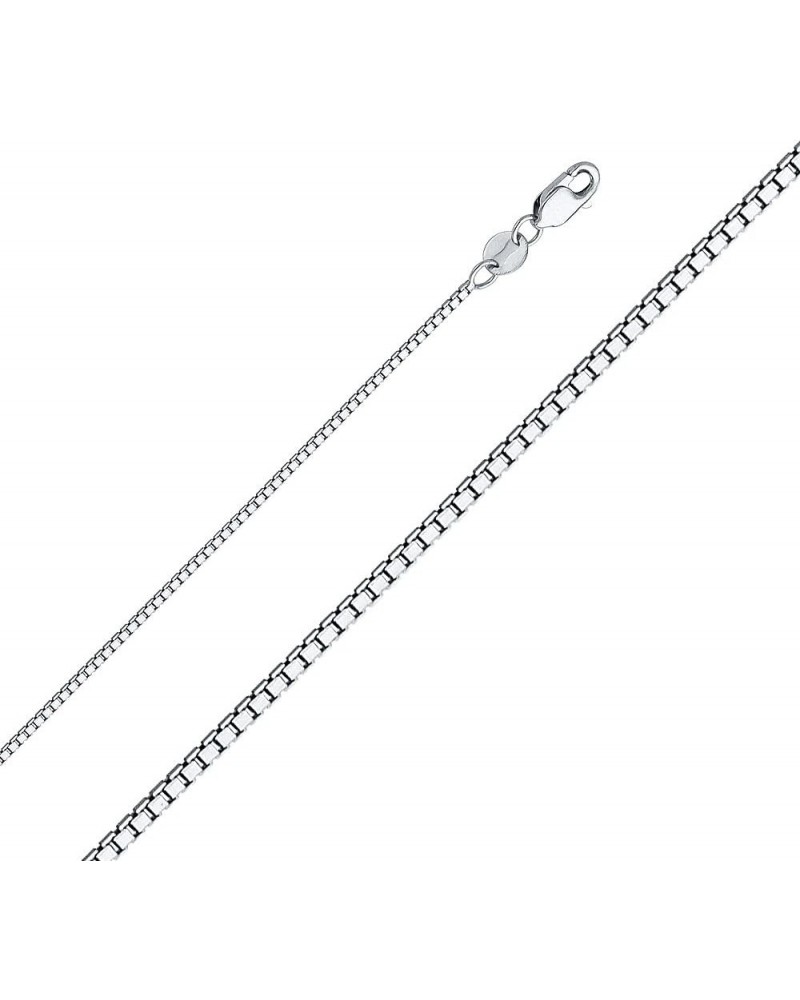 14K Yellow OR White Solid Gold 1mm Box Chain Necklace with Lobster Clasp White Gold 18.0 Inches $138.99 Necklaces