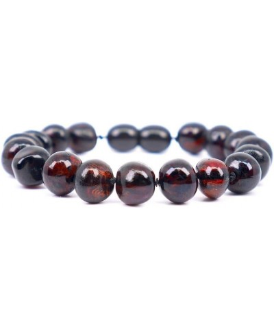 Baltic Amber Bracelet (Unisex) - Genuine Baltic Amber Beads (5.5 in.) Black $7.79 Anklets