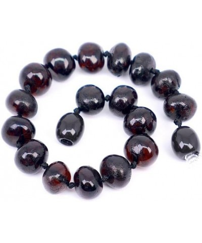 Baltic Amber Bracelet (Unisex) - Genuine Baltic Amber Beads (5.5 in.) Black $7.79 Anklets