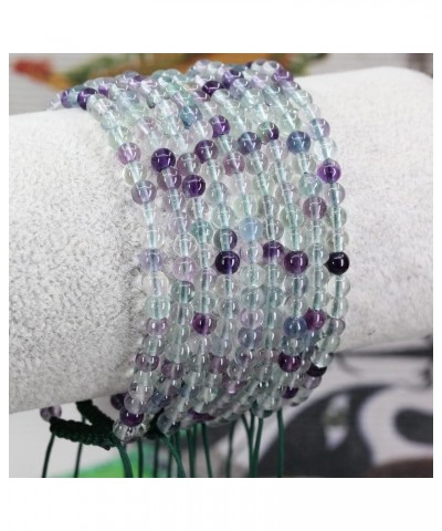 Natural Gemtone 4mm Round Beads Crystal Adjustable Braided Macrame Tassels Bracelets Unisex AA Grade Clear Fluorite $10.43 Br...