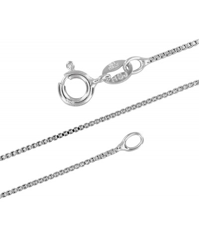 1mm Sterling Silver Box Chain – Elegant and Simple Silver Box Chain Necklace 7-36-inch – Exquisite Silver Box Chain Necklace ...