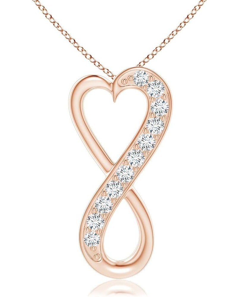 Natural Diamond Infinity Pendant Necklace for Women, Girls in 14K Solid Gold/Platinum/Sterling Silver | April Birthstone | Je...