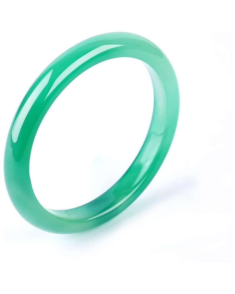 Jade Bangle Bracelet for Women Girls Classcial Retro Chinese Style Natural Green Agate Bangle Green Small Size (57-59mm) $14....