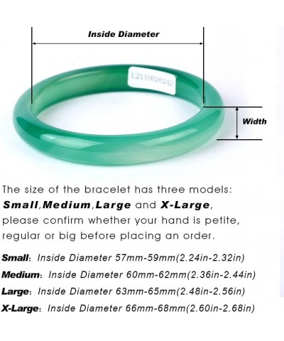 Jade Bangle Bracelet for Women Girls Classcial Retro Chinese Style Natural Green Agate Bangle Green Small Size (57-59mm) $14....