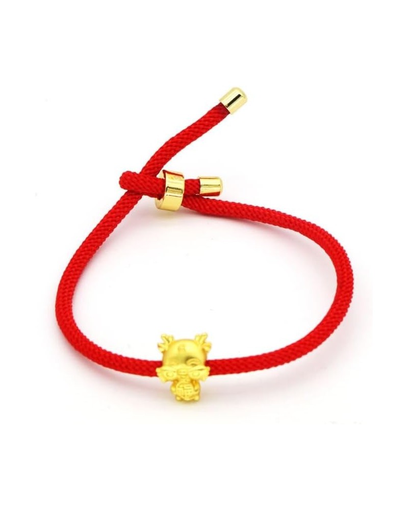 2024 New Year of Dragons Bracelets Red String Handwoven Adjustable Enameled Dragons Charm Bracelet Chinese Zodiac Animal Luck...