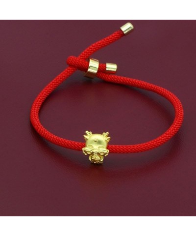 2024 New Year of Dragons Bracelets Red String Handwoven Adjustable Enameled Dragons Charm Bracelet Chinese Zodiac Animal Luck...