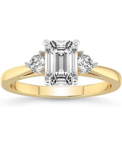 1 Carat - 5 Ct IGI Certified Lab Grown Diamond Ring | 14K Or 18K White, Yellow Or Rose Gold |Synthia Three Stone Lab Diamond ...