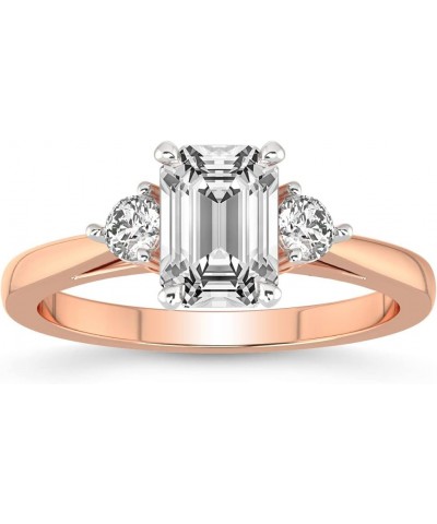 1 Carat - 5 Ct IGI Certified Lab Grown Diamond Ring | 14K Or 18K White, Yellow Or Rose Gold |Synthia Three Stone Lab Diamond ...