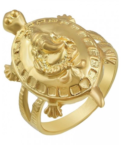 Gold plated, Ganesh with Tortoise shape, Vaastu Fenghui recommended, hand crafted Free size Adjustable Finger ring Women $11....