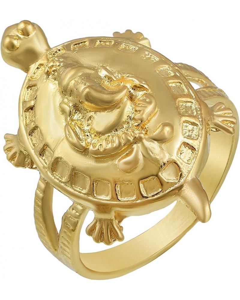 Gold plated, Ganesh with Tortoise shape, Vaastu Fenghui recommended, hand crafted Free size Adjustable Finger ring Women $11....