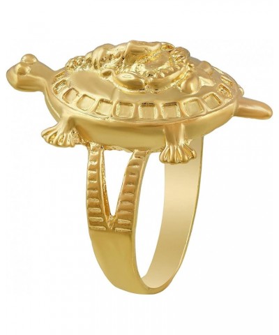 Gold plated, Ganesh with Tortoise shape, Vaastu Fenghui recommended, hand crafted Free size Adjustable Finger ring Women $11....