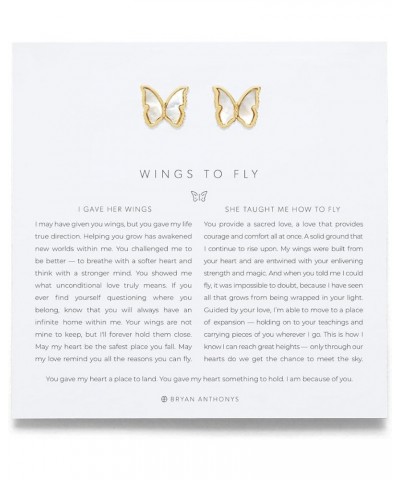 Earrings in a Variety of Styles and Colors Wings to Fly Studs Gold $25.08 Earrings