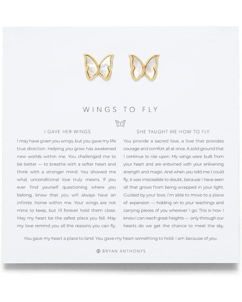 Earrings in a Variety of Styles and Colors Wings to Fly Studs Gold $25.08 Earrings