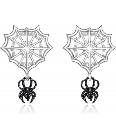 Unique Animal Earrings Sterling Silver Dangling Jewelry Birthday Gifts for Women Girls Spider Web $12.71 Earrings