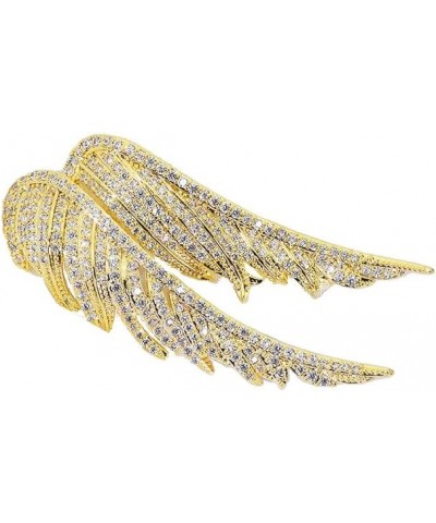 Crystal Angel Wings Brooch Pins,Elegant Rhinestone Feather Wings Lapel Pin Suit Coat Breastpin for Women Men Wedding Party Je...