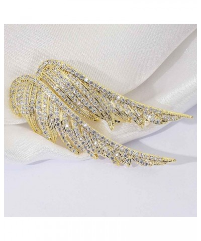 Crystal Angel Wings Brooch Pins,Elegant Rhinestone Feather Wings Lapel Pin Suit Coat Breastpin for Women Men Wedding Party Je...