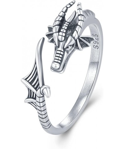 Dragon Ring 925 Sterling Silver Adjustable Wrap Dragon Rings Dragon Jewelry Gifts for Women Men 8 $17.50 Others