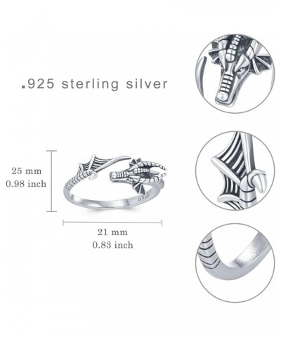 Dragon Ring 925 Sterling Silver Adjustable Wrap Dragon Rings Dragon Jewelry Gifts for Women Men 8 $17.50 Others