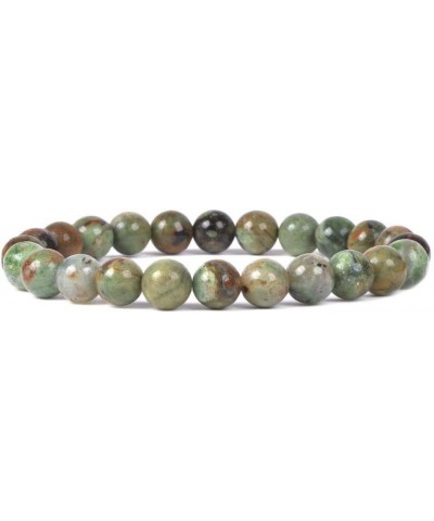 Gem Semi Precious Gemstone 8mm Round Beads Stretch Bracelet 7 Inch Unisex Green Opal $13.79 Bracelets