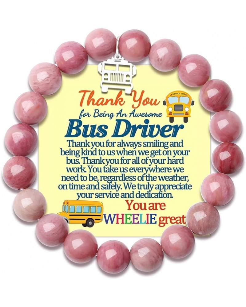 Bus Driver Appreciation Gifts Bracelets Sch00l Bus Driver Gift for Men Women Card End of the Year Bus Drivers Retirement Gift...