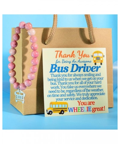 Bus Driver Appreciation Gifts Bracelets Sch00l Bus Driver Gift for Men Women Card End of the Year Bus Drivers Retirement Gift...