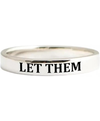 Let Them Ring,Self Worth Motivation Ring,To Sorority Sisters Best Friends, Inspirational Stainless Steel Rings Friendship Gif...