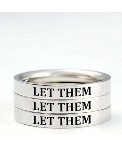 Let Them Ring,Self Worth Motivation Ring,To Sorority Sisters Best Friends, Inspirational Stainless Steel Rings Friendship Gif...