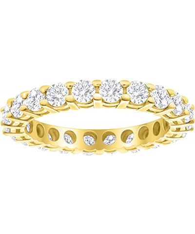 2 Carat (ctw) 14K White Gold Round Diamond Ladies Eternity Wedding Anniversary Stackable Ring Band Value Collection Yellow Go...