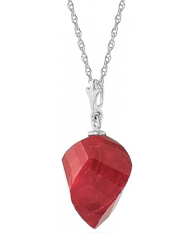 14k Solid Gold Necklace Twisted Briolette Ruby White Gold 22.0 Inches $123.84 Necklaces