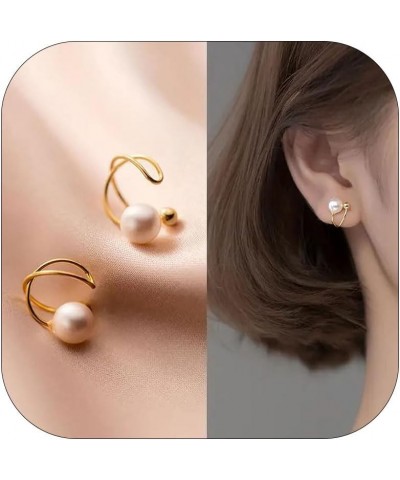 Ear Cuff Earrings for Women Trendy Crystal Non Piercing Gold Clip on Earrings for Teen Girl Gifts 14k Gold Plated Earrings Mo...