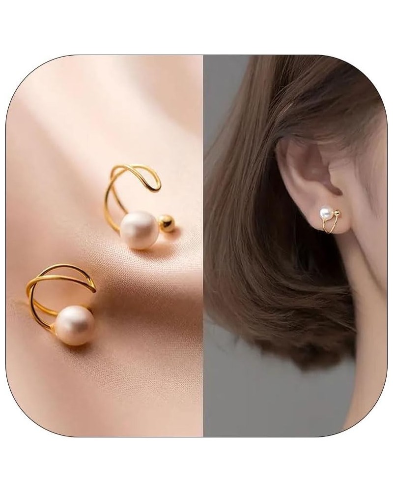 Ear Cuff Earrings for Women Trendy Crystal Non Piercing Gold Clip on Earrings for Teen Girl Gifts 14k Gold Plated Earrings Mo...