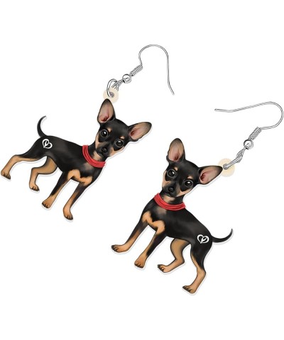 Acrylic Cute Chihuahua Dog Earrings Jewelry for Women Girls Sweet Puppy Pets Dangle Hook Earrings Gifts for Dog Lovers Charms...