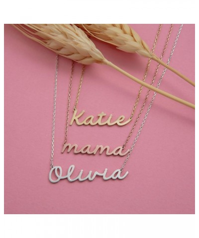 Personalized Name Necklace in Gold, Rose, and Silver - Custom 925 Sterling Silver, Gold Plated Nameplate Necklace for Women a...