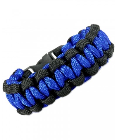 (SN-0786) Paracord Bracelet Thin Blue Line bracelet Tactical Police Survival For Men Women Unisex Adult Pack Of 1 $6.71 Brace...