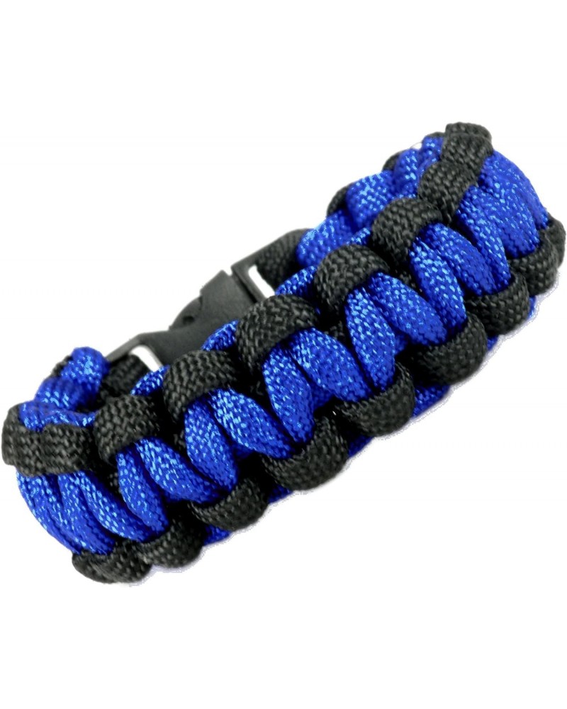 (SN-0786) Paracord Bracelet Thin Blue Line bracelet Tactical Police Survival For Men Women Unisex Adult Pack Of 1 $6.71 Brace...