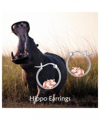 Animals Hoop Earrings for Women S925 Sterling Silver Dog/Fox/Sheep/Cat/Bee/Axolotl/Pig/Panda/Koala/Raccoon Earrings Jewelry G...