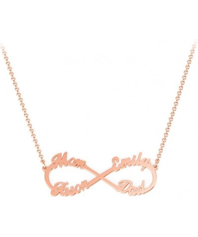 14K Gold Love '4' Infinity Personalized Name Necklace by JEWLR 16.0 Inches Rose Gold $81.90 Necklaces