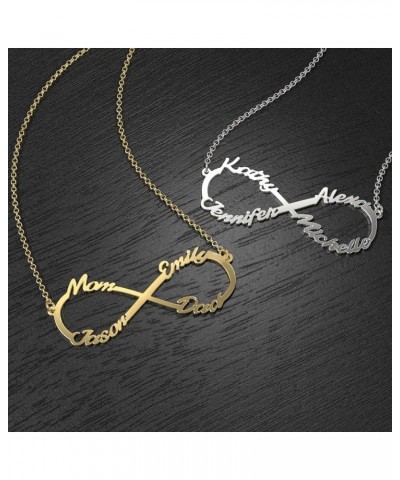 14K Gold Love '4' Infinity Personalized Name Necklace by JEWLR 16.0 Inches Rose Gold $81.90 Necklaces