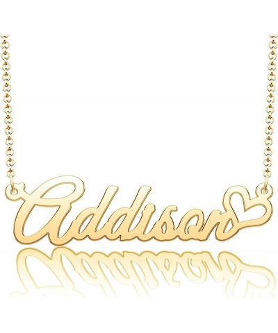 Personalized Name Necklace Heart Symbol Copper Jewelry for Girls Name Necklace for Women Gold Name Necklace Addison-Gold $10....