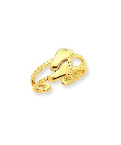 Gold Feet Toe Ring (10K) $45.99 Body Jewelry