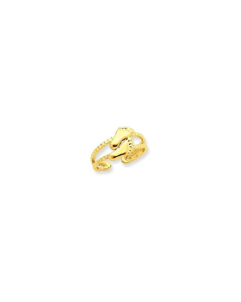 Gold Feet Toe Ring (10K) $45.99 Body Jewelry